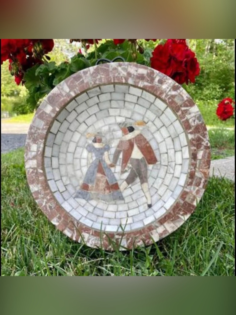 This vintage 12" Heide Mosaic plate from Denmark